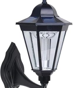 Vintage Solar Wall Light Sconce Waterproof Aluminum Patio Lamp