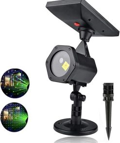 LED Solar Christmas Projector Light Festival Rotating Spotlight