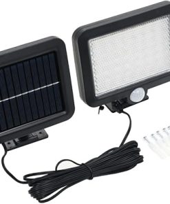 Motion Sensor Solar Lamp LED Lights for Outdoor Use Black