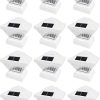 12 Pack White Solar LED Post Cap Lights for Garden and Deck