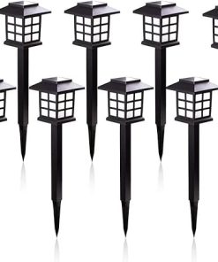 LED Solar Pathway Lights 2/4/6/8pcs Outdoor Waterproof Garden Lamp