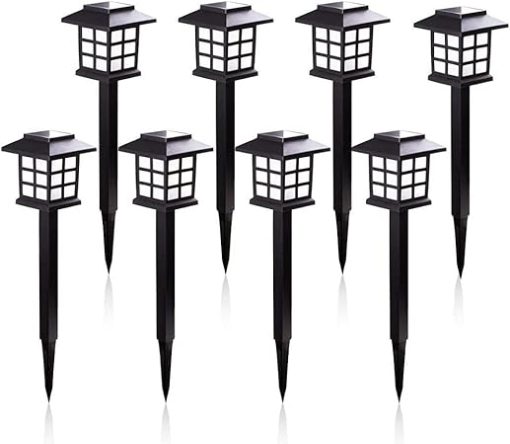 LED Solar Pathway Lights 2/4/6/8pcs Outdoor Waterproof Garden Lamp