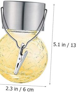 Solar Powered Glass Ball Chandelier Outdoor Garden Party Lighting 2