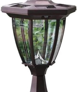 Solar Outdoor Lamp Post Light Aluminum LED Waterproof Pillar Light