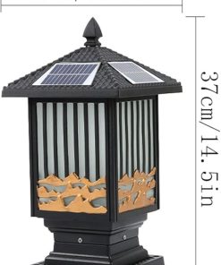 Solar Powered Fence Post Lights for Garden and Outdoor Decoration 2