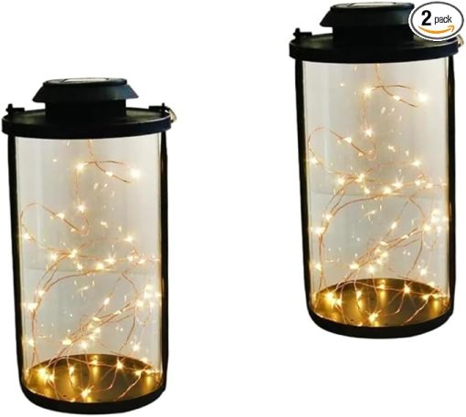 Solar LED Wire Lantern String Lights for Garden Balcony Camping