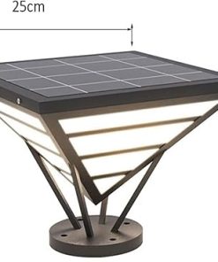 IP54 Waterproof Solar Pillar Lantern for Outdoor Garden Lighting 2