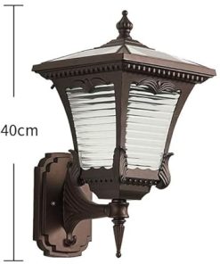 Brown Solar Outdoor Wall Lamps for Garden Villa Street Lighting 2