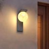 Solar LED Round Wall Sconce Lights for Garden and Outdoor Spaces