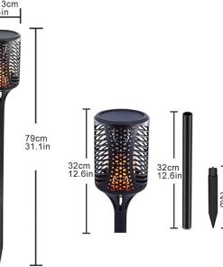 Vintage LED Solar Outdoor Lawn Light 2 Pack IP65 Waterproof 99 LEDs 2