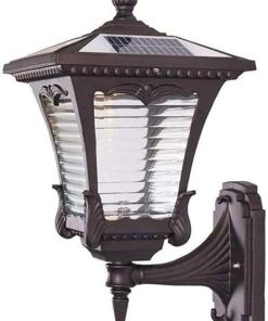 Vintage LED Solar Wall Sconce Waterproof Outdoor Lantern Light
