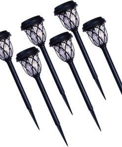 Beaupretty Solar Garden Stake Lights 6pcs LED Waterproof Outdoor Decor