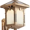 Retro Aluminum Solar Post Lights for Outdoor Garden and Patio Decor 4