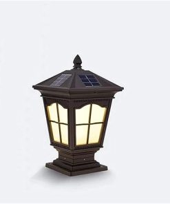 Solar LED Outdoor Pillar Light for Courtyard Garden Lighting