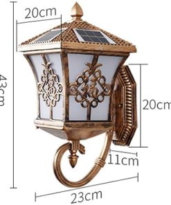 Solar Wall Lantern Outdoor IP55 Waterproof LED Sconces for Garden 2
