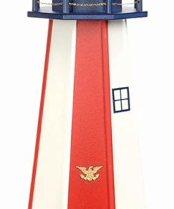 5′ Alternating Patriotic Poly Lighthouse, Solar Light 2
