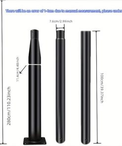 10.1ft Metal Street Lamp Post for Outdoor Lighting Durable Easy Assemble 2