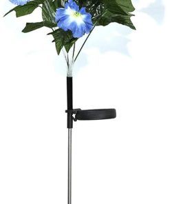 Outdoor Solar Flower LED Lights 2pcs for Garden Path Decor