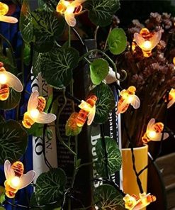 Solar Powered Honey Bee LED String Lights for Garden Decor 2