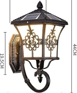 Bright Waterproof Solar Wall Sconce for Balcony Garden Villa Lighting 2