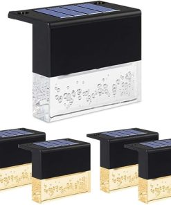 Solar Powered Outdoor Stairs Lamp Waterproof Garden Pathway Lights 2