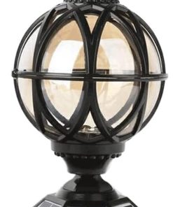 Spherical Wall Sconces Solar Pillar Lights Waterproof Garden Lamps