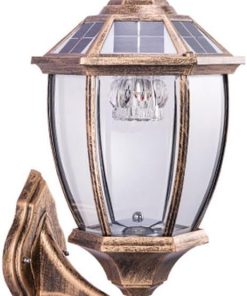 Outdoor Solar Wall Lamp IP65 Waterproof Retro LED Lighting Fixture
