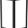 Rectangular Black Column Light for Courtyard Garden Outdoor Use
