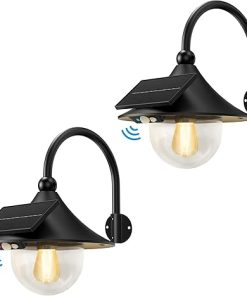 Auzev Solar Lanterns Outdoor LED Motion Sensor Lights 3 Modes