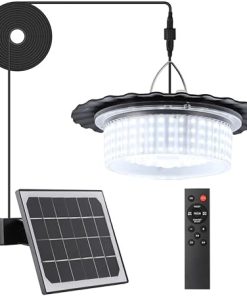 Solar Powered Ceiling Light with 244 Modes for Shed and Garage