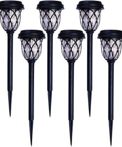 Uonlytech Solar Yard Light 6-Pack LED Outdoor Landscape Pathway Lamps