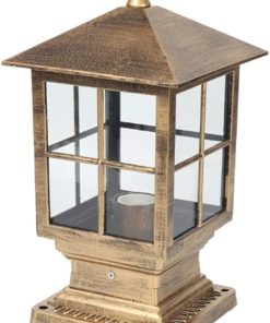 Outdoor Die-Cast Safety Lighting Column Retro E27 Patio Garden Light
