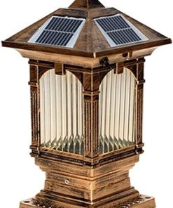 Outdoor Waterproof Solar Column Lamp for Garden and Patio Lighting