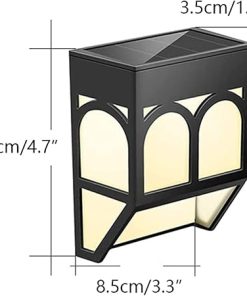 6 Pack Wireless Solar Wall Sconce Lights Outdoor Decorative Lighting 2