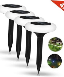 Solar Garden Lights 8 Modes 4PCS RGB Colorful Outdoor Energy Saving 2