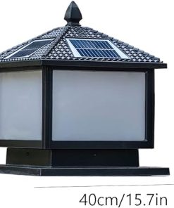Solar Post Cap Lamp Outdoor Lighting Fixtures for Garden and Patio 2