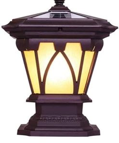 Outdoor Waterproof Solar Pillar Lamp for Garden and Lawn Lighting