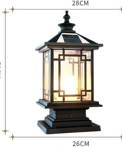 Waterproof Solar Lamppost Outdoor Pillar Lamp for Courtyard Garden 2