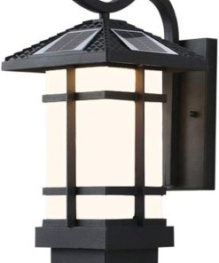 Bright Outdoor Solar Wall Lamps Waterproof LED Sconces for Gardens