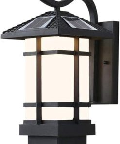 Solar Waterproof Wall Sconces for Outdoor Garden and Porch Lighting