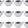Pure Garden Solar Step Lights 6-Pack LED Waterproof Outdoor Lighting 3