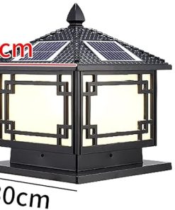Traditional Solar Post Light Aluminum Waterproof Outdoor Garden Lamp 2