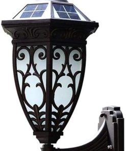 Outdoor Solar Wall Lantern Retro Waterproof LED Sconce Light