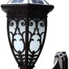Elegant Solar Energy Pillar Lamp for Outdoor Garden Lights Waterproof 4