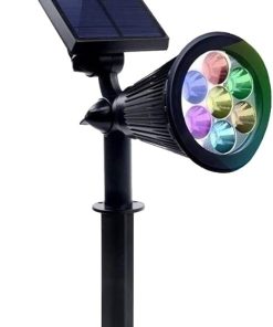 Solar Spotlight LED Colour Changing Waterproof Outdoor Garden Lights