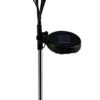 Retro Aluminum Glass Lantern Post Lamp LED Solar Waterproof Light 3
