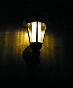 Solar Powered Outdoor Wall Sconce Waterproof LED Light Fixture