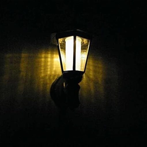 Solar Powered Outdoor Wall Sconce Waterproof LED Light Fixture