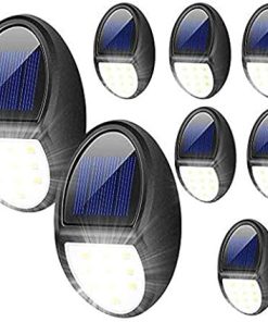 Solar Wall Lights Outdoor Waterproof LED for Deck Fence Patio Yard