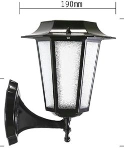 Retro Solar Wall Lamp Outdoor Waterproof Light for Courtyard and Balcony 2